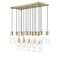 Z-Lite Alton Linear Chandelier, 17-Light, 18 In.W x 42 In.L x 14.25 In.H, Modern Gold/Clear+Frosted 824P-17L-MGLD - alternate 1